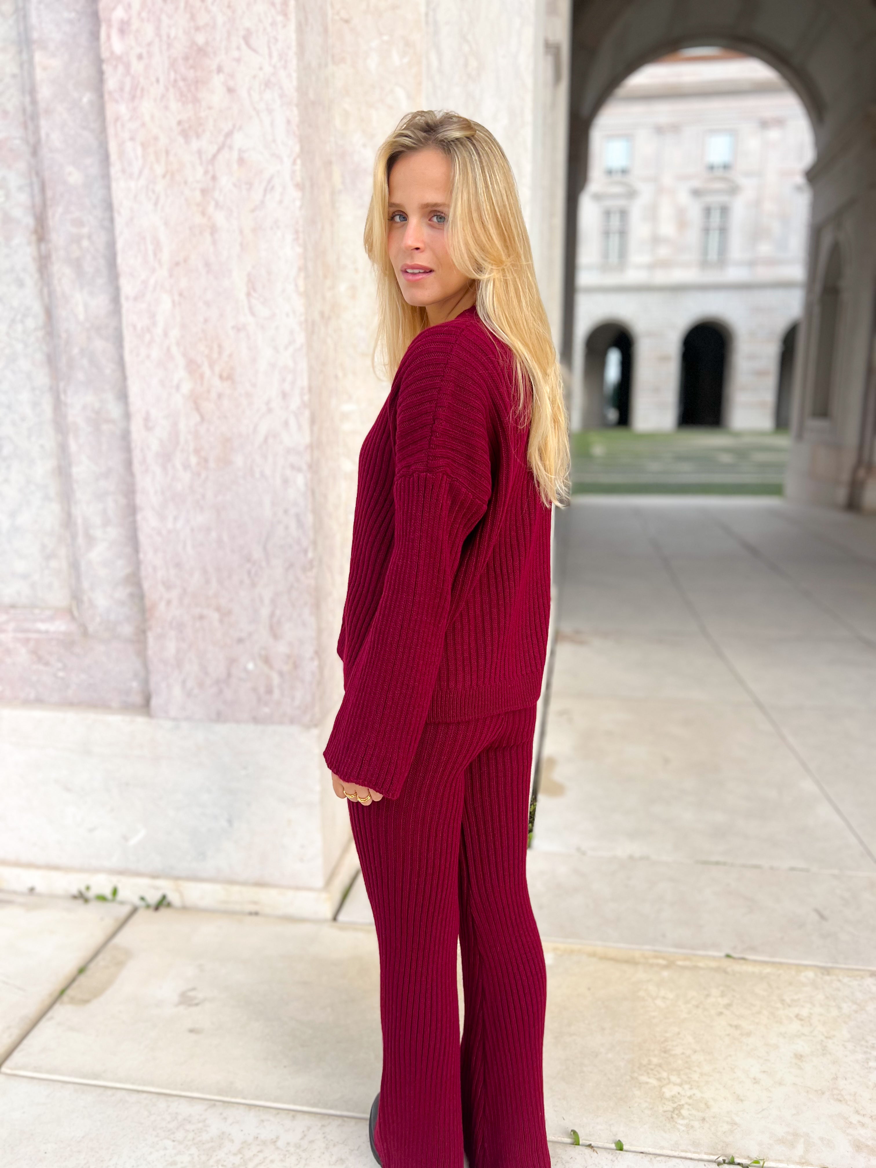 BORDEAUX KNIT SET