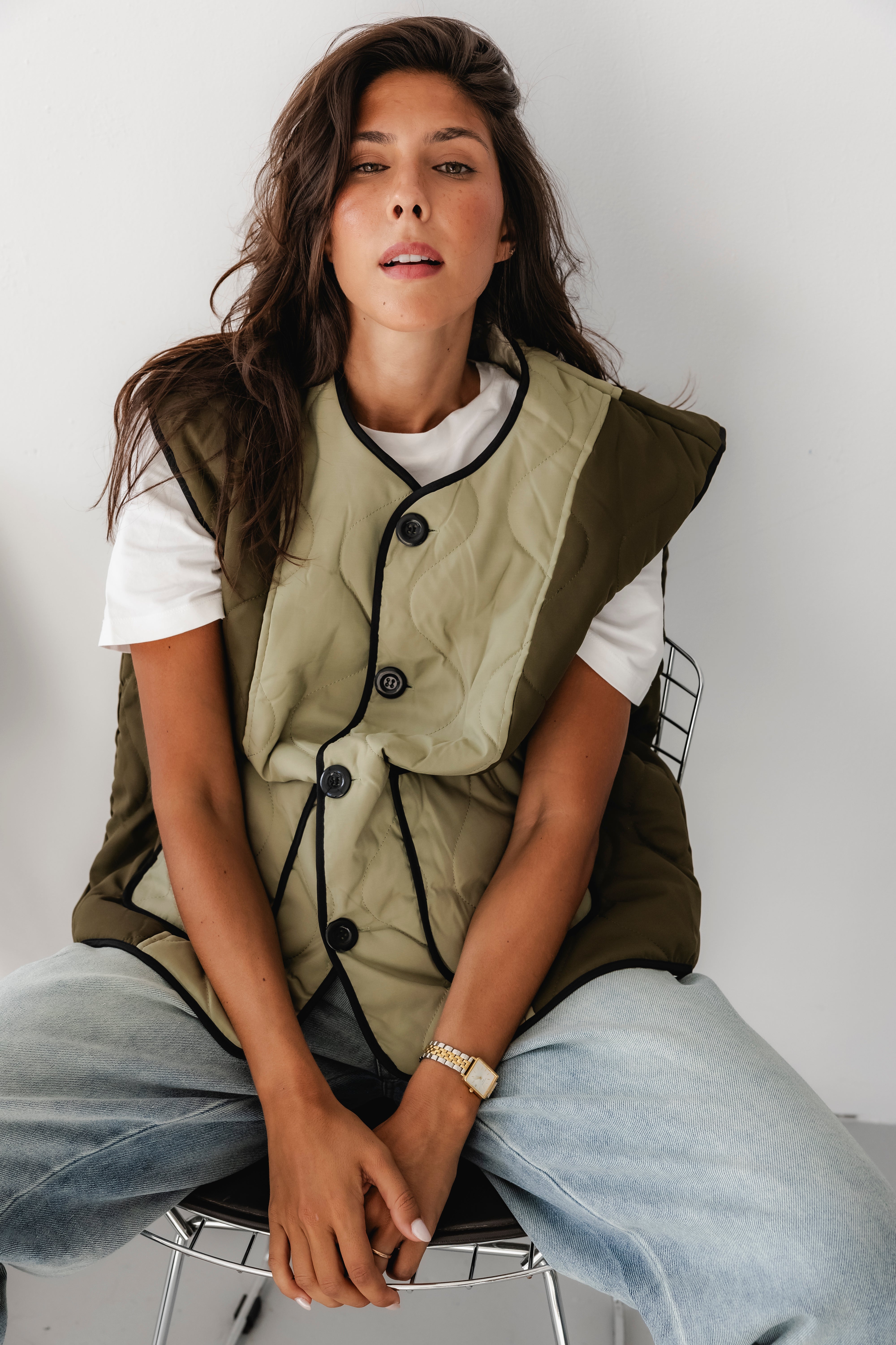 MILITAR GREEN AND SAGE VEST