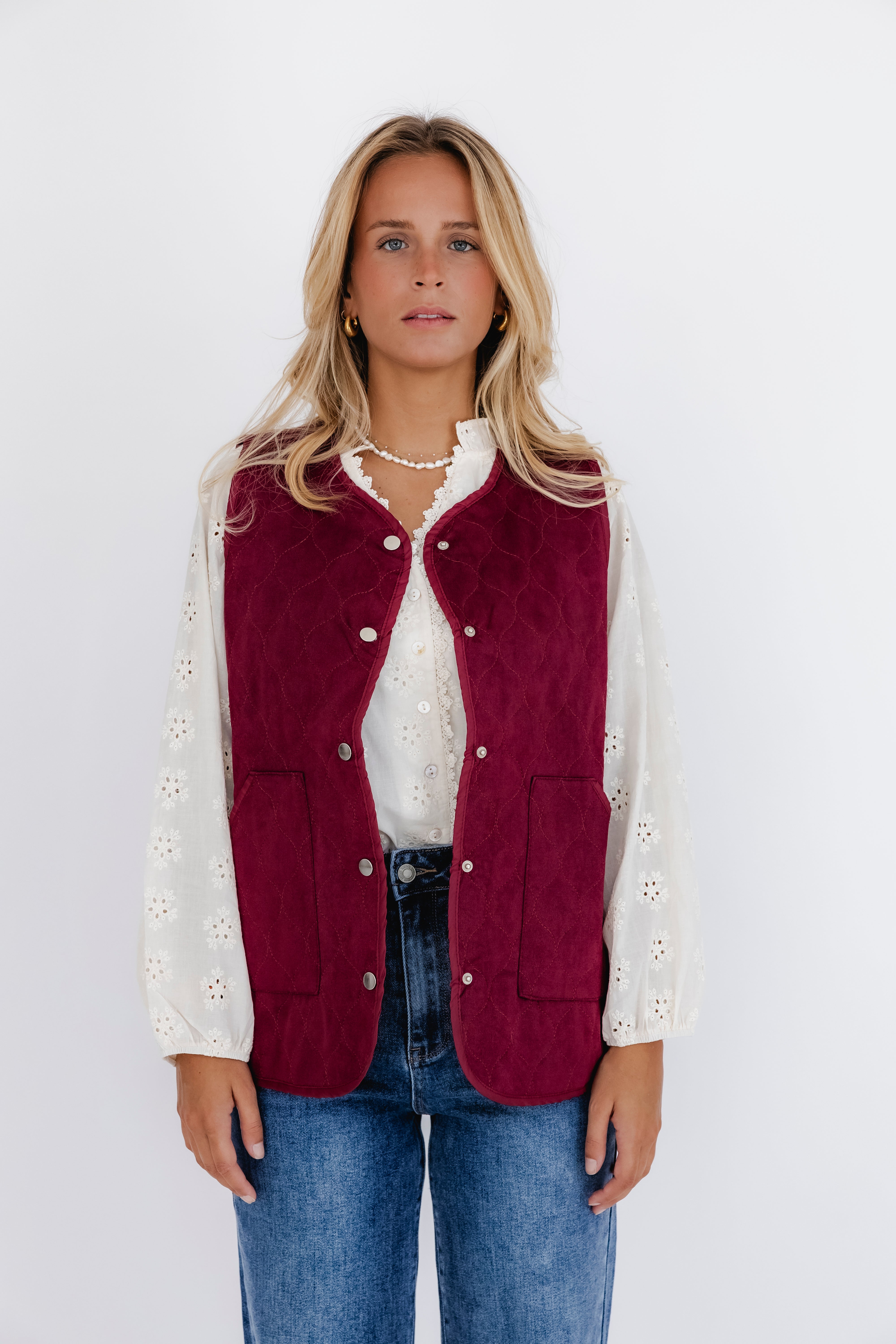 SUEDE BORDEAUX VEST