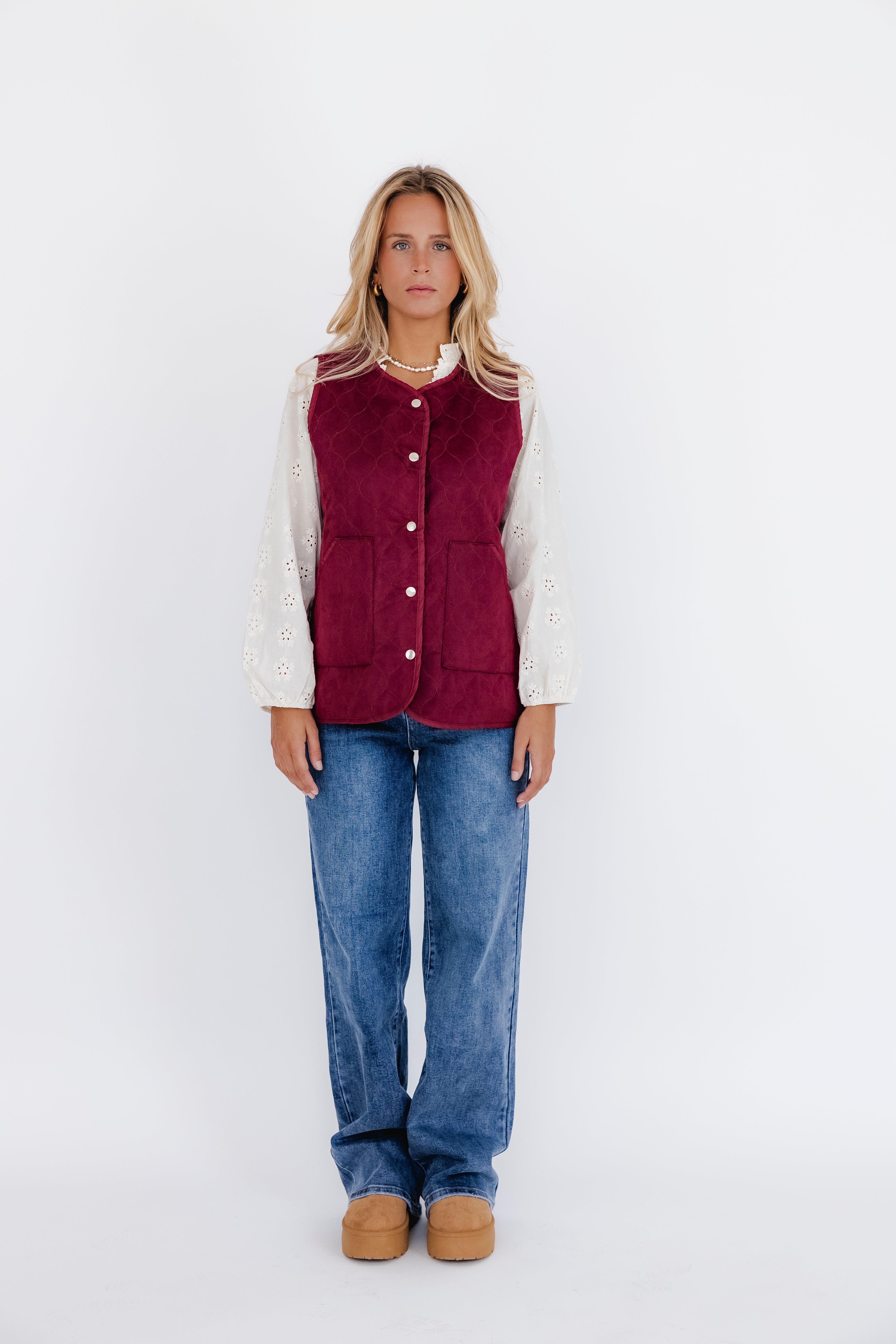 SUEDE BORDEAUX VEST