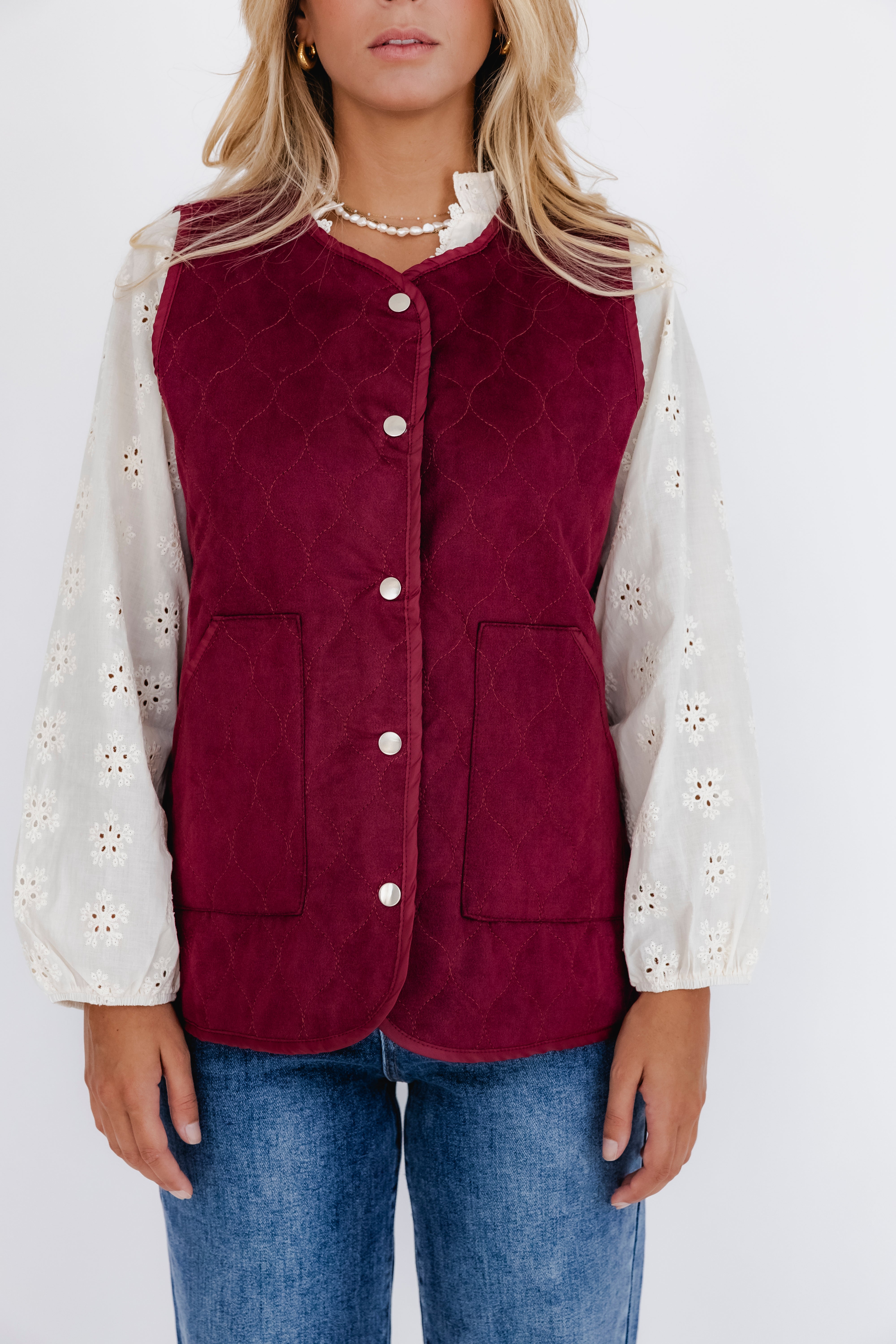 SUEDE BORDEAUX VEST