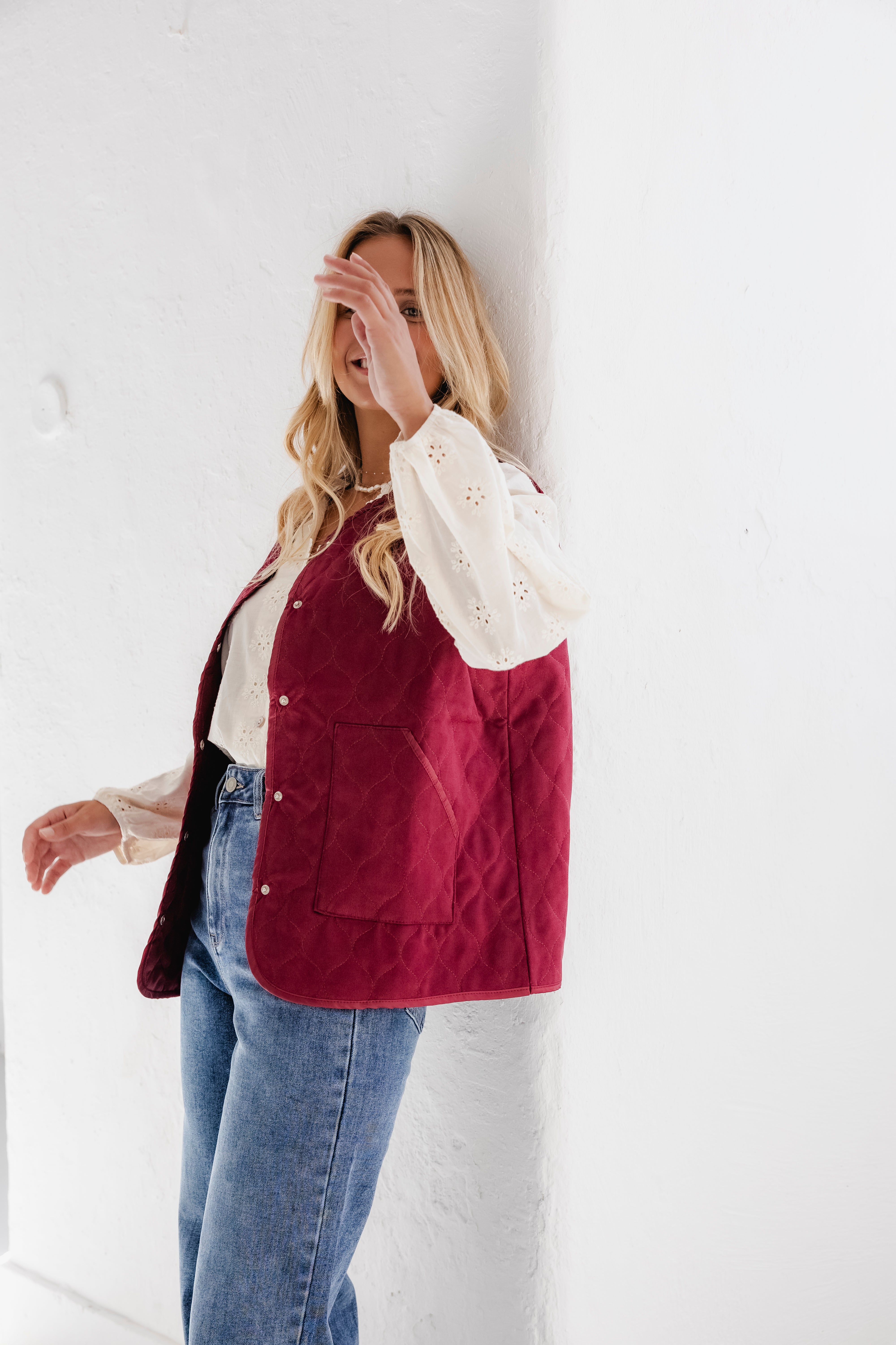 SUEDE BORDEAUX VEST