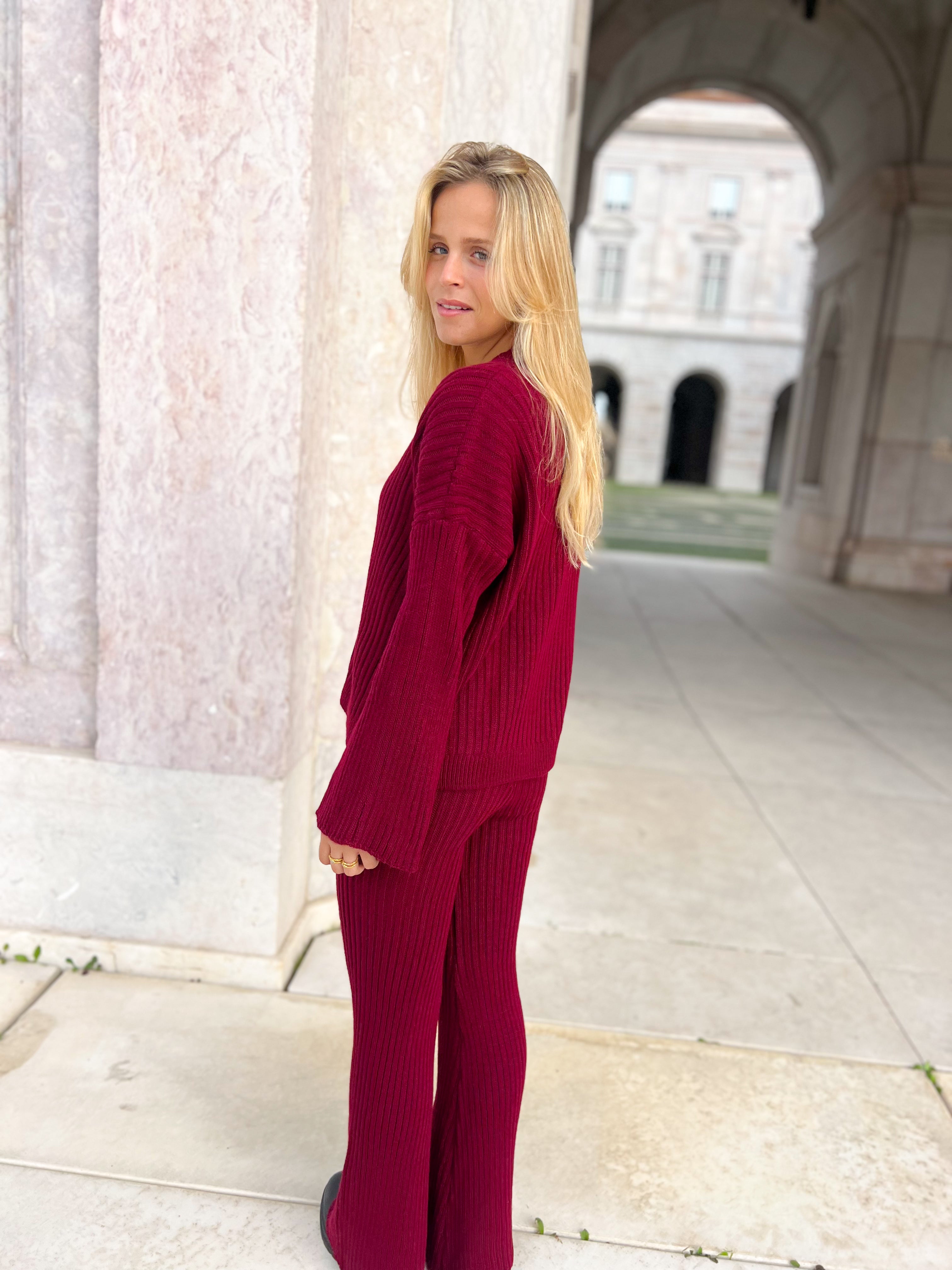 BORDEAUX KNIT SET