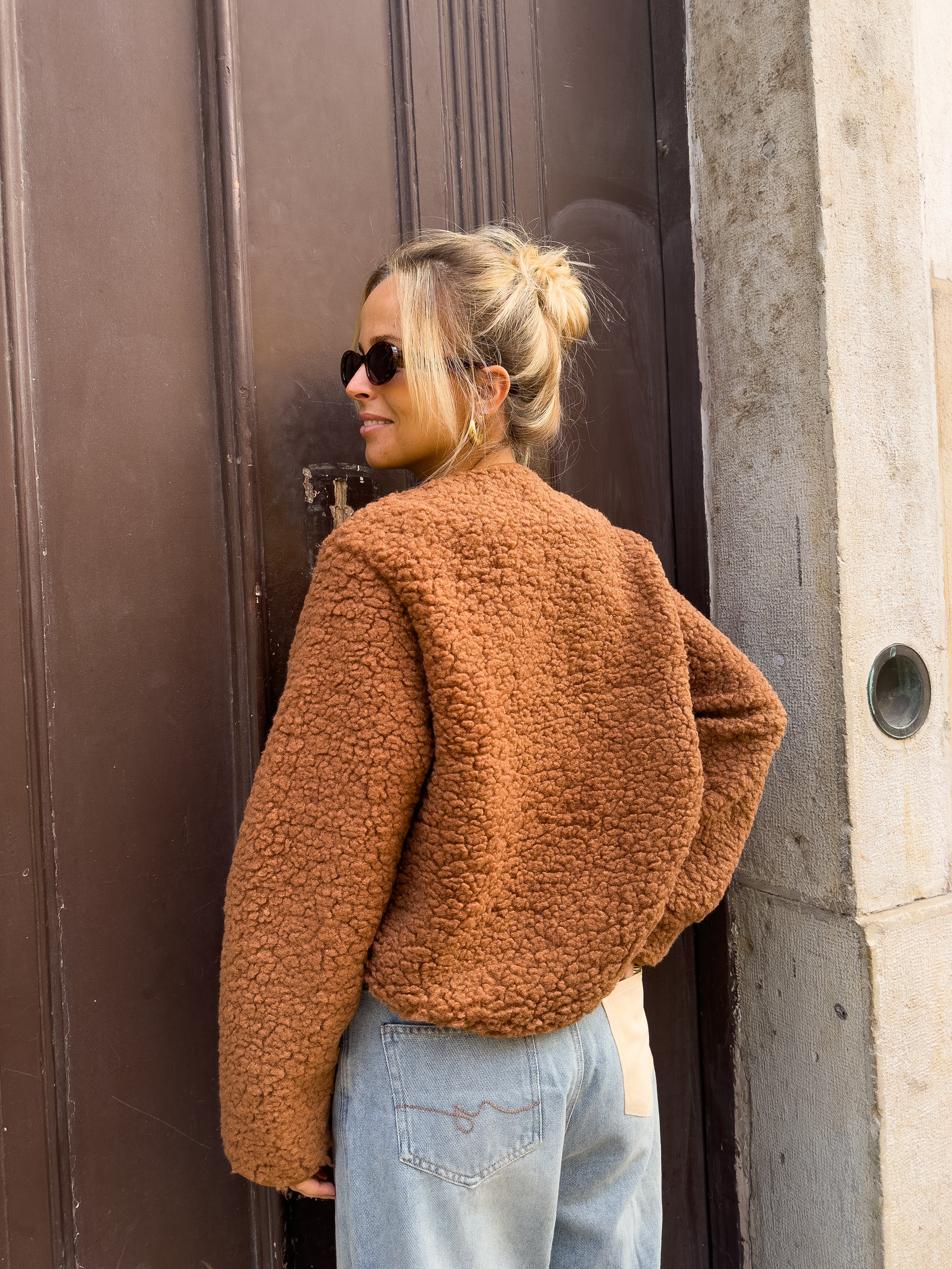 FUR JACKET- LIGHT BROWN