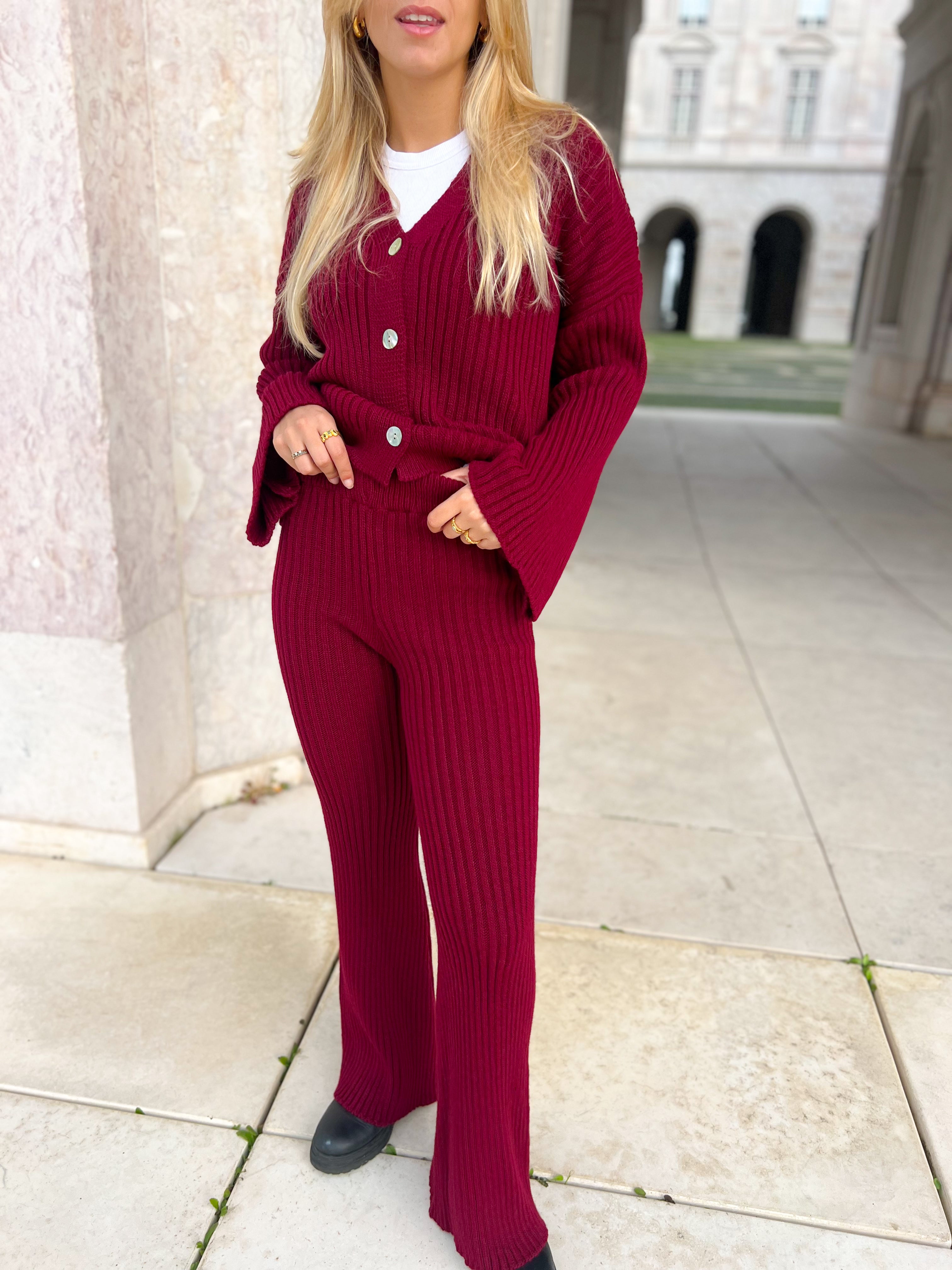 BORDEAUX KNIT SET